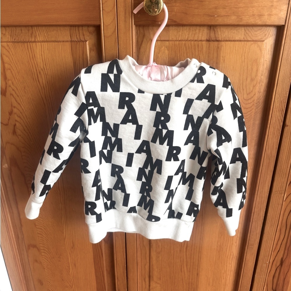 Marni Black and White Logo Sweater